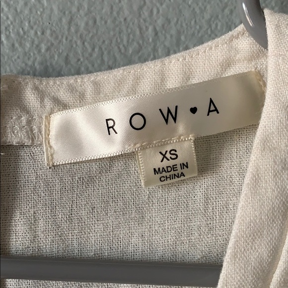 Rowa linen blend cream romper! - Picture 2 of 8